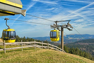 Mit der Seilbahn auf den Belchen